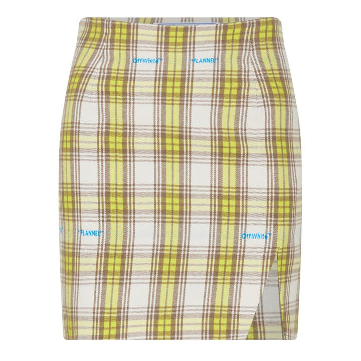 Off-white Check Print Mini Skirt