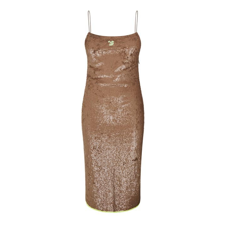 OFF WHITE Women's Sequin Dress - Beige