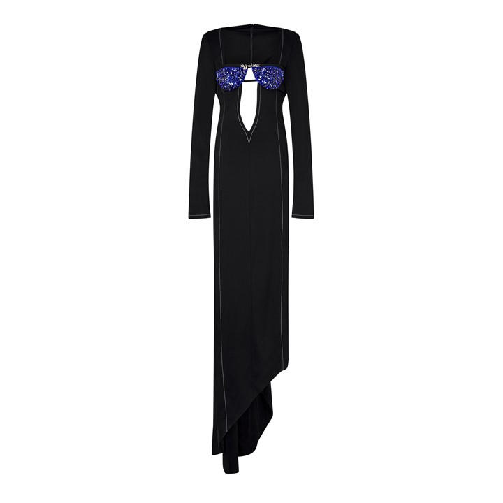 OFF WHITE Women's Asymmetrical Dress - Black