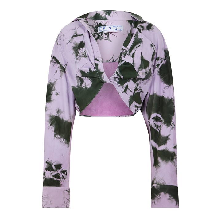 Off-white Leather Snakehead Shirt In Purple