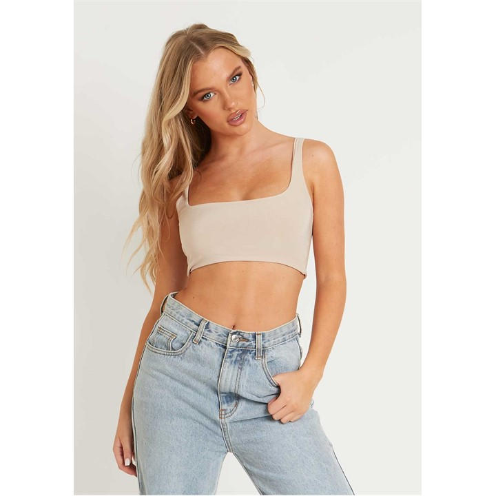 MISSY EMPIRE SQUARE NECK EXTREME CROP TO