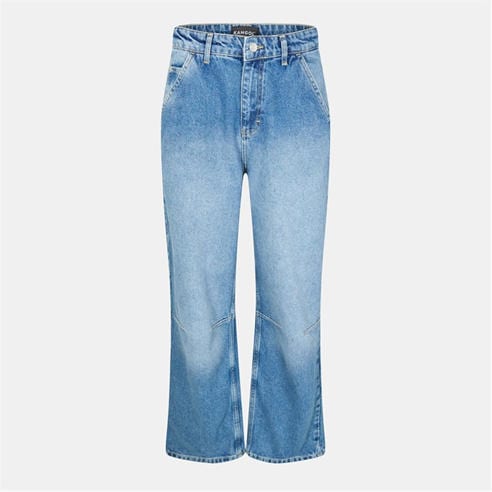 Kangol - Women's Patch Baggy Wide Leg Jeans
