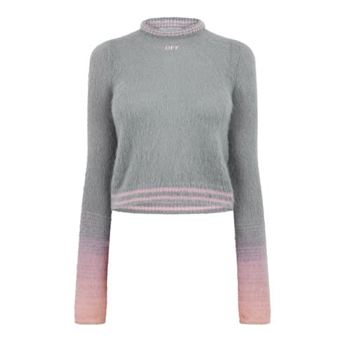 OFF WHITE - Women's Mohair V-Neck Jumper