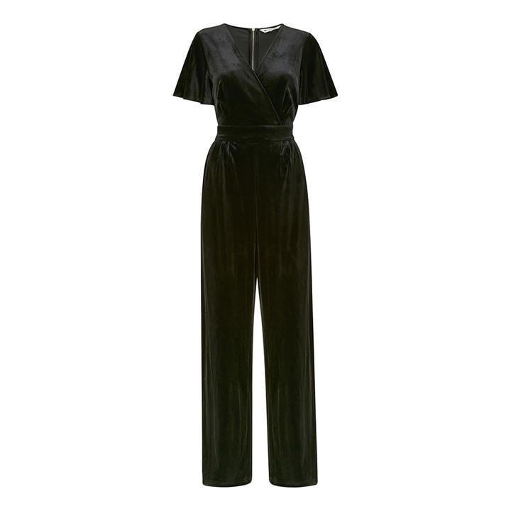Yumi Women's Black Jumpsuit With Angel Sleeves Size 10