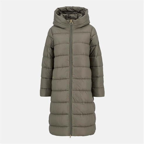 Barbour International - Women's Olivios Lightweight Hooded Long Puffer Jacket