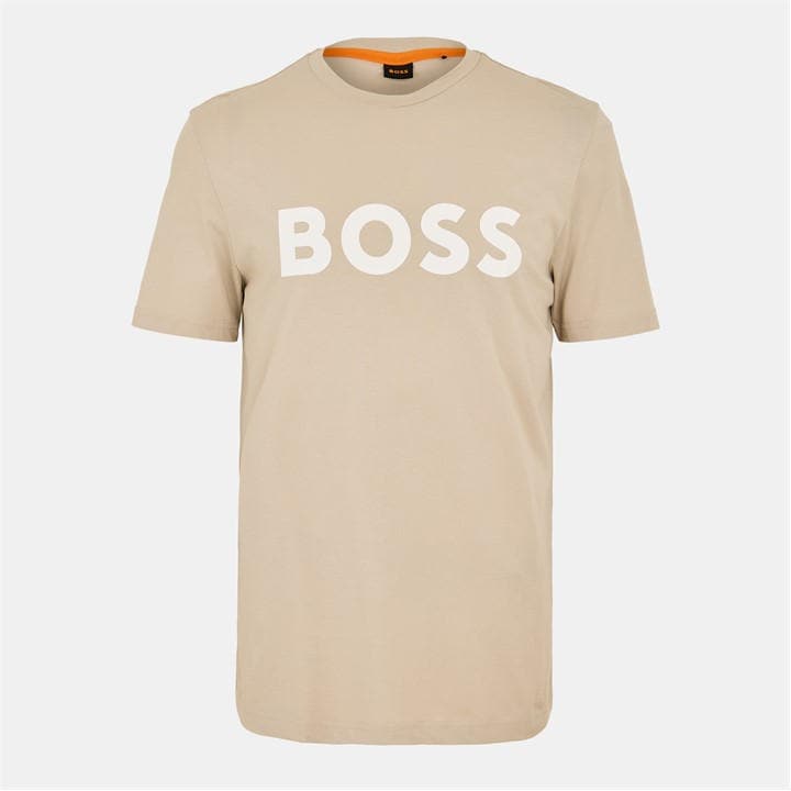 Hugo Boss Thinking 1 Logo T Shirt In Sand