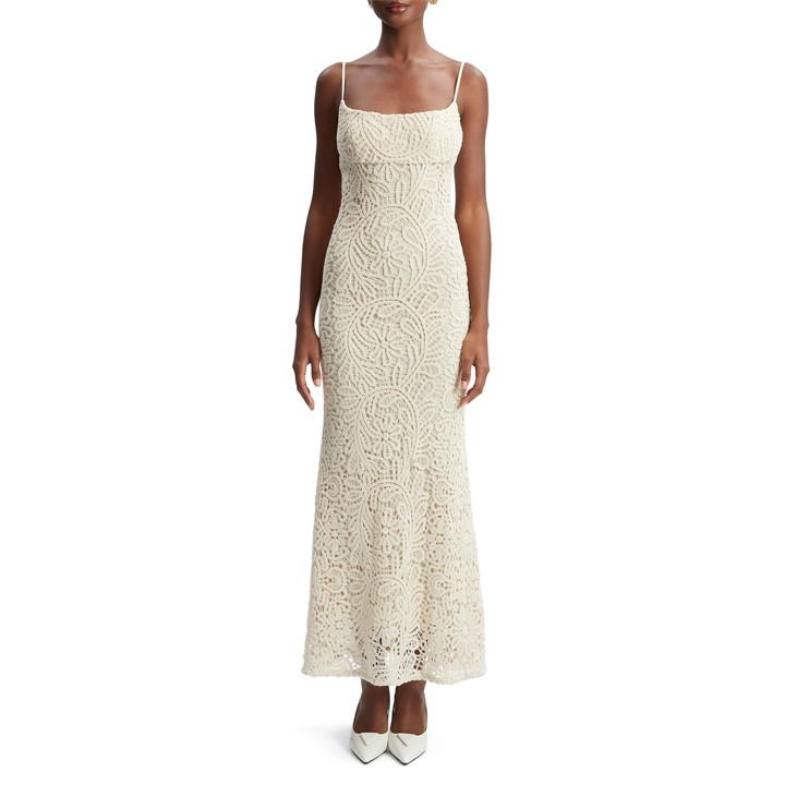 Bardot Women's Adoni Crochet Midi Bodycon Dress - Beige
