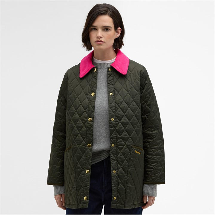 Barbour Women's Green Icons Modern Liddesdale Quilted Jacket