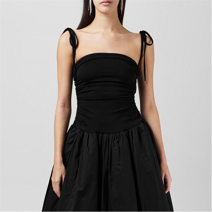 Black - AmyLynn - Amy Lynn Alexa Shoulder Tie Ultra Mini Dress
