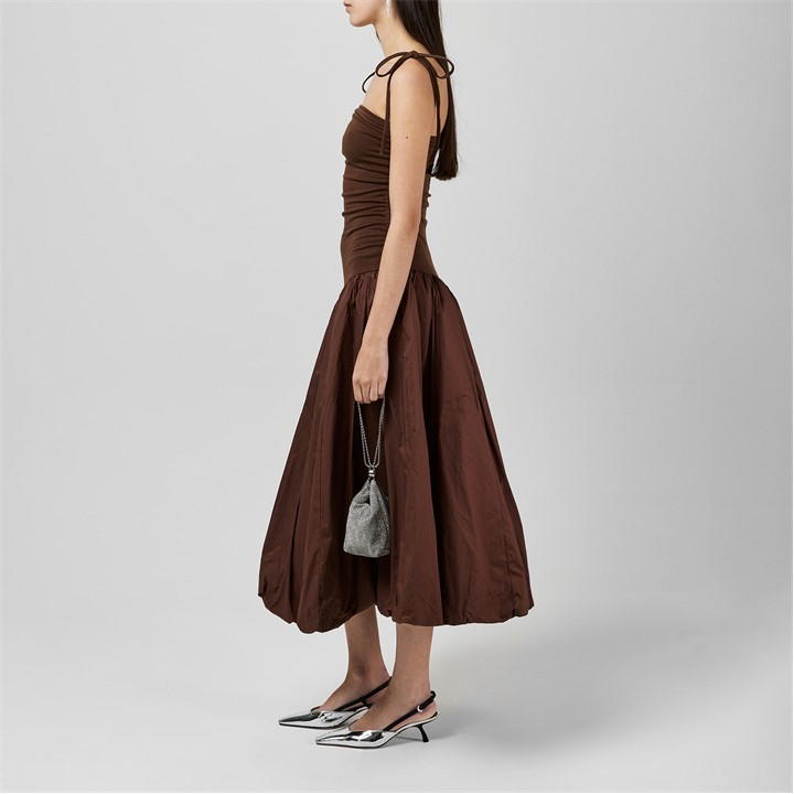 Chocolate - AmyLynn - Amy Lynn Alexa Shoulder Tie Ultra Mini Dress