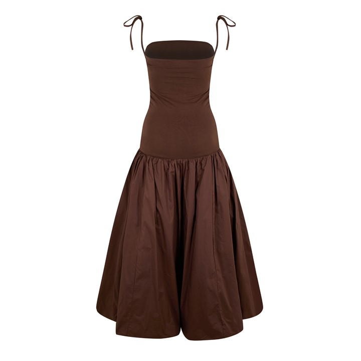 Chocolate - AmyLynn - Amy Lynn Alexa Shoulder Tie Ultra Mini Dress