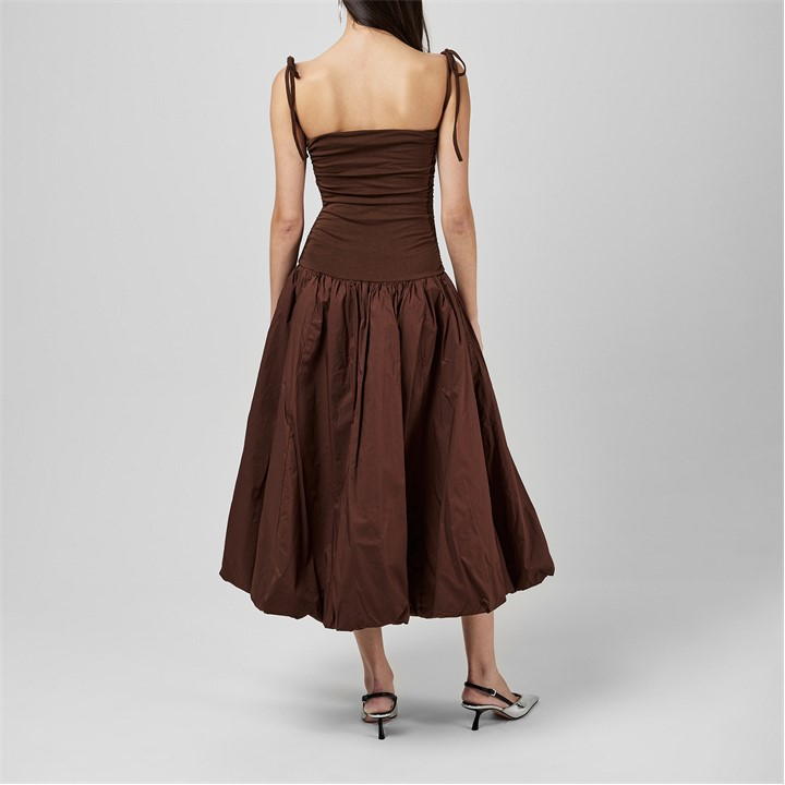 Chocolate - AmyLynn - Amy Lynn Alexa Shoulder Tie Ultra Mini Dress