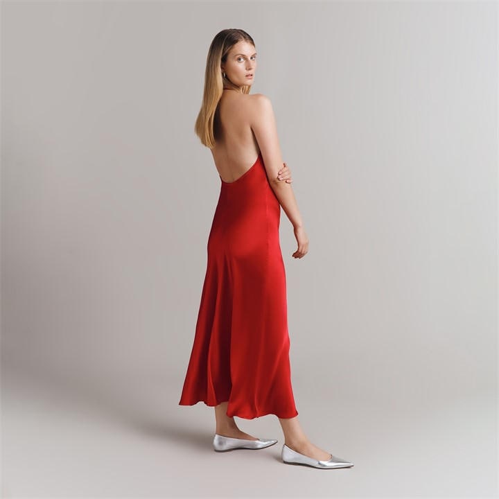 Ghost Women's Chloe Midi Slip Dress - Red