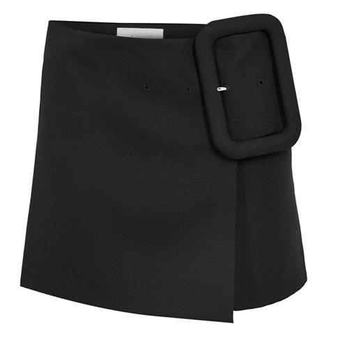 AMI PARIS - Women's Wool Low-Rise Mini Skirt