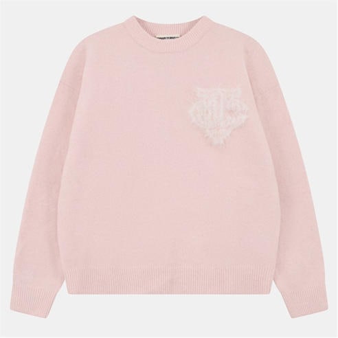 THE COUTURE CLUB - Womens Fluffy Knit Crew Sweater
