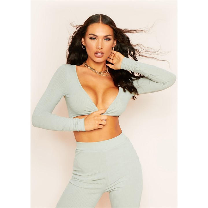 MISSY EMPIRE FRONT RIBBED CROP TO