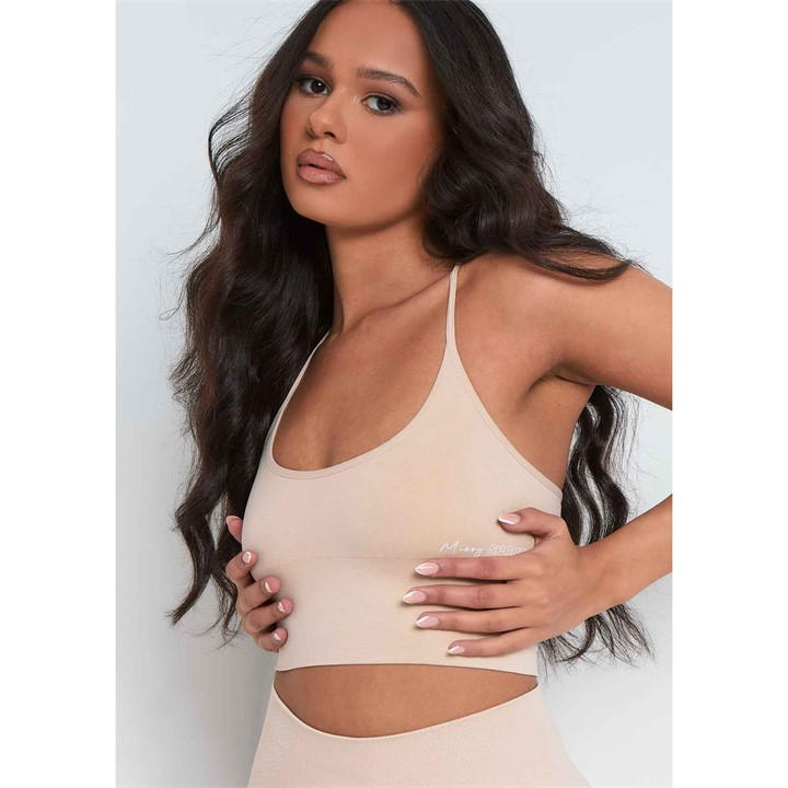 MISSY EMPIRE SPORT CROSS STRAP SEAMLESS GYM CROP TO