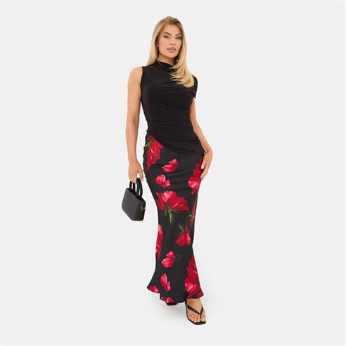 I Saw It First - Satin Bias Cut Maxi Skirt