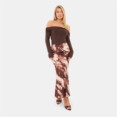 I Saw It First - Satin Bias Cut Maxi Skirt