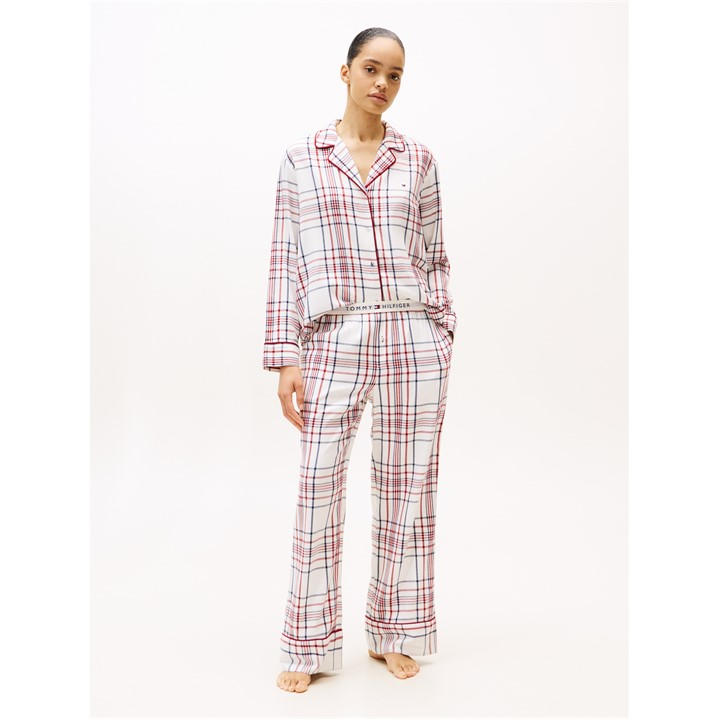 Tommy Hilfiger Women's White Thb Ls Slpr Pj Set Ld61