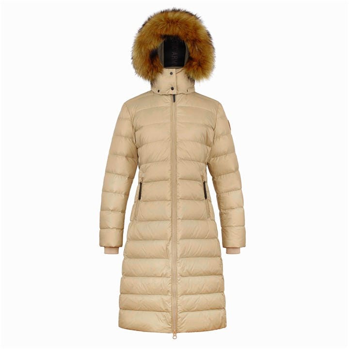 Arctic Army Heavyweight Arctic Long Puffer Jacket In Sand