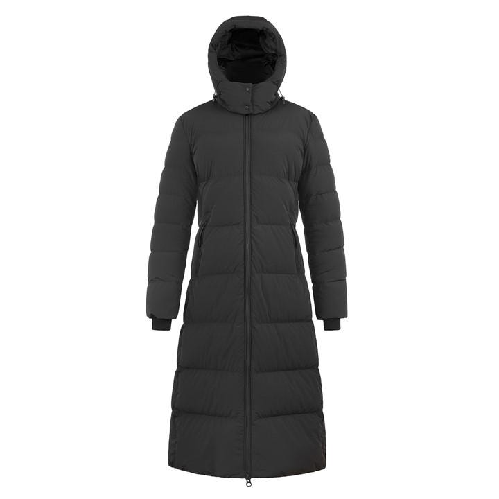 Arctic Army Long Puffer Jacket In Black