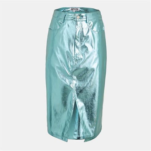 AmyLynn - Women's Metallic Midi Skirt