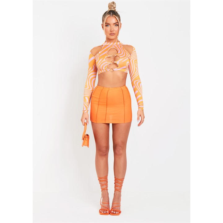 MISSY EMPIRE CUT OUT LONG SLEEVE CROP TO