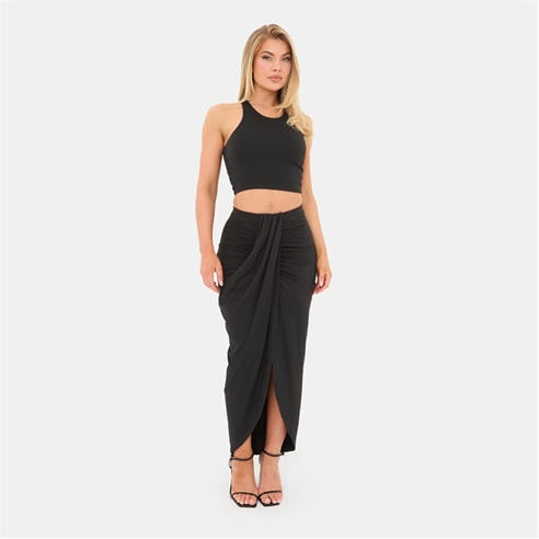 I Saw It First - Knot Front Maxi Skirt