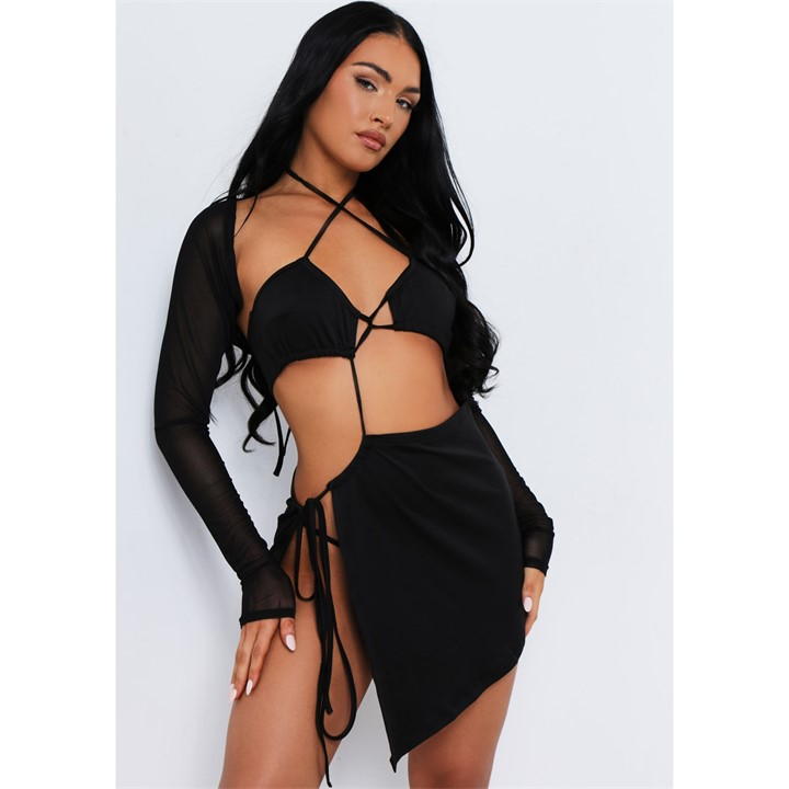 Missy Empire Out Bolero Dress - Black