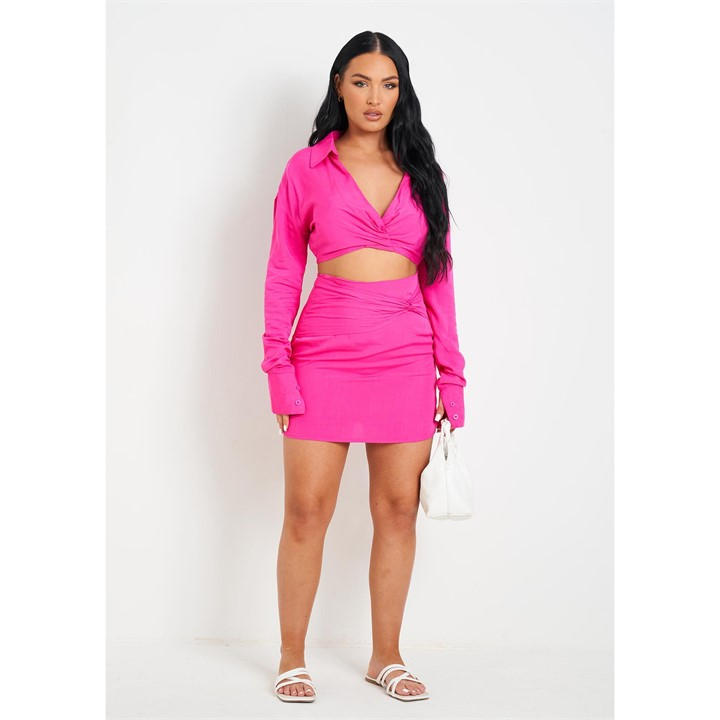 MISSY EMPIRE WAIST DETAIL MINI SKIRT