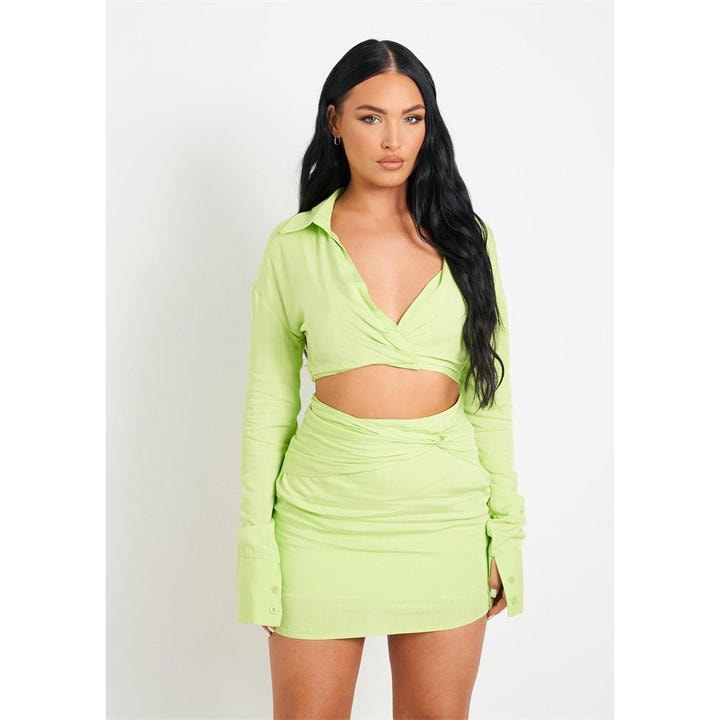 MISSY EMPIRE WAIST DETAIL MINI SKIRT