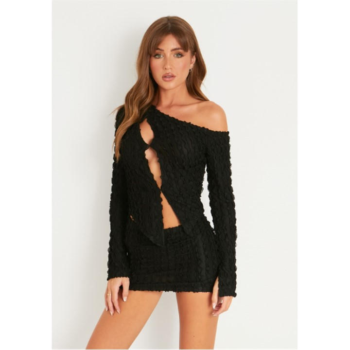 Missy Empire Women's Black Micro Mini Skirt - Size 12