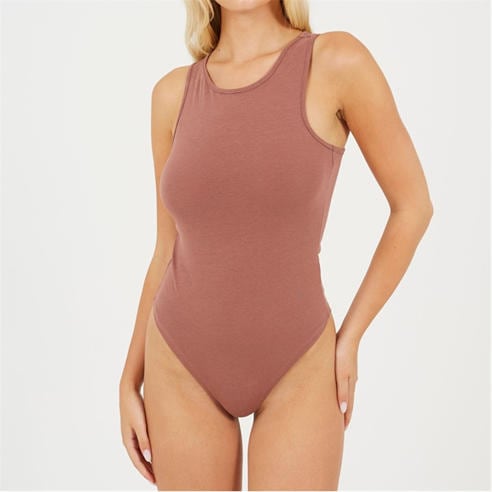 Brave Soul - Womens Soft Jersey Racer Back Bodysuit