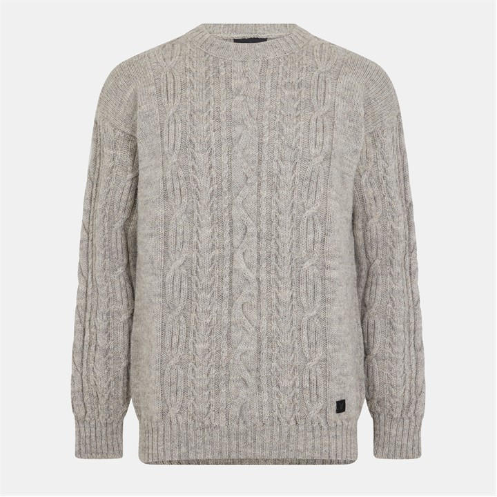 Lyle and Scott Lyle Wxd Cble Knit Sn99 - Beige