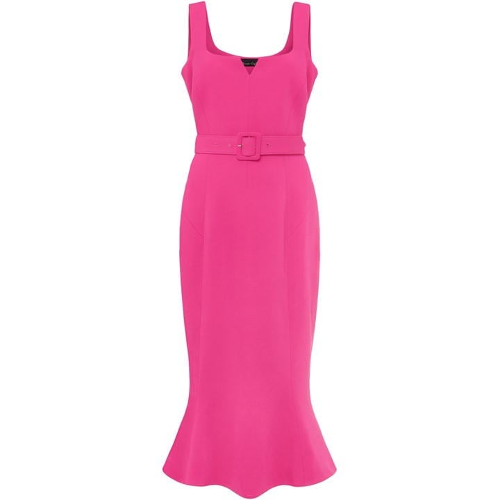 Phase Eight Adria Pink Fitted Midi Dress