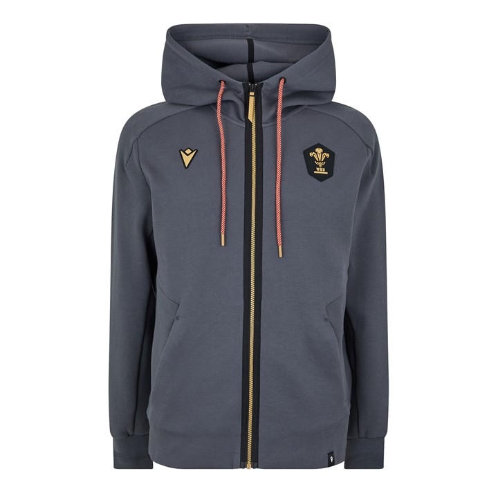 MACRON WELSH RUGBY UNION ATHLEISUE HOODIE 2023 MENS
