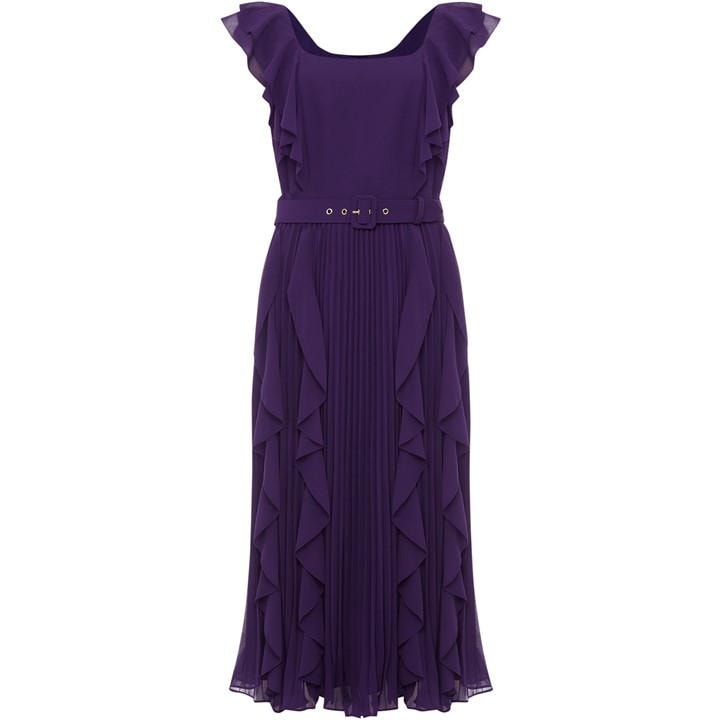 Phase Eight Bailey Pleated Dress - Purple