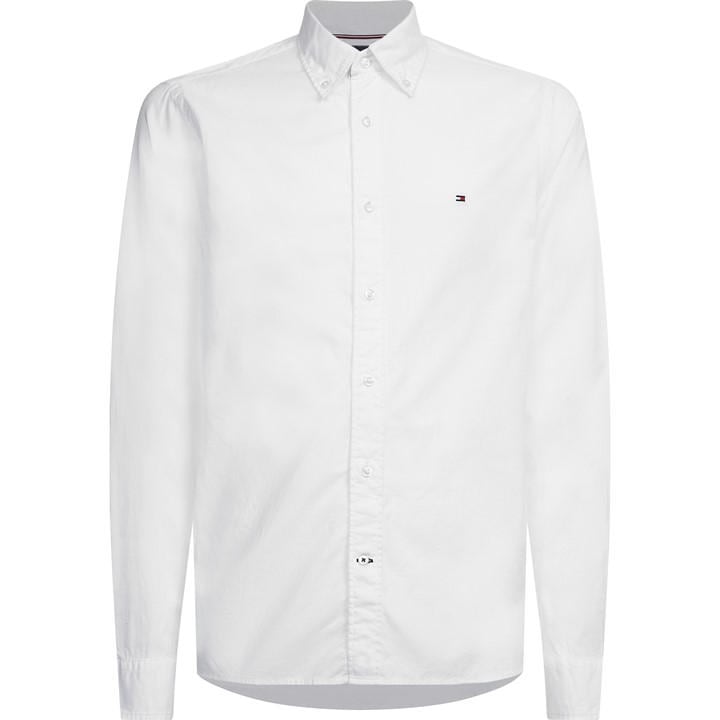Tommy Hilfiger Men's White Core Flex Long Sleeve Poplin Shirt 3XL