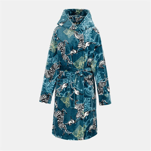 Biba - Women's Printed Fluffy Dressing Gown