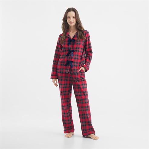 Chelsea Peers - Women's Bow Tie Long Sleeve Pyjama Set