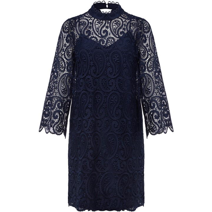 Phase Eight Verity Lace Shift Dress - Blue