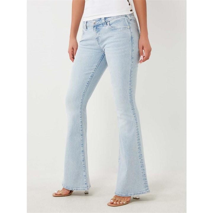 TRUE RELIGION HORSESHOE CARRIE FLARED JEANS WOMENS