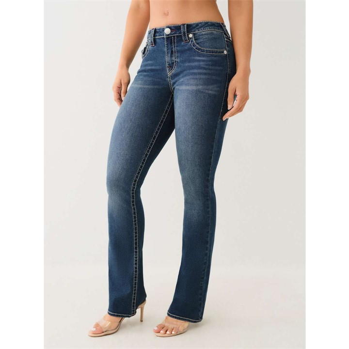 TRUE RELIGION BECCA MID RISE BOOTCUT JEANS WOMENS