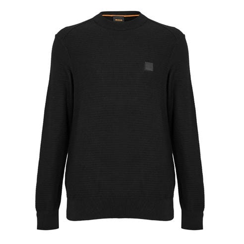 Boss - Mens BOSS ORANGE Cotton-Cashmere Long Sleeve Crew Neck Jumper (Anion)