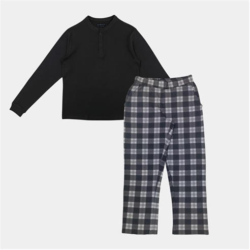 Howick - Men's 3 Button Cotton Long Sleeve Pyjama Sets