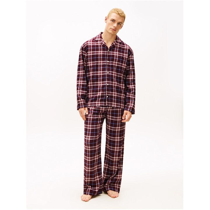 Tommy Hilfiger Men's Red Tartan Pyjama Set