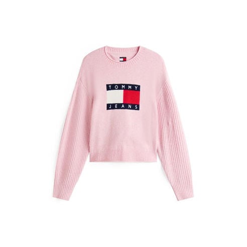 Tommy Jeans - Women's Large Flag Cable Knit Jumper