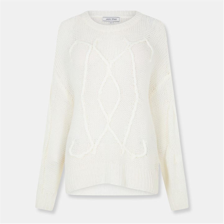Jack Wills Women's Cream Loose Knit Ld54