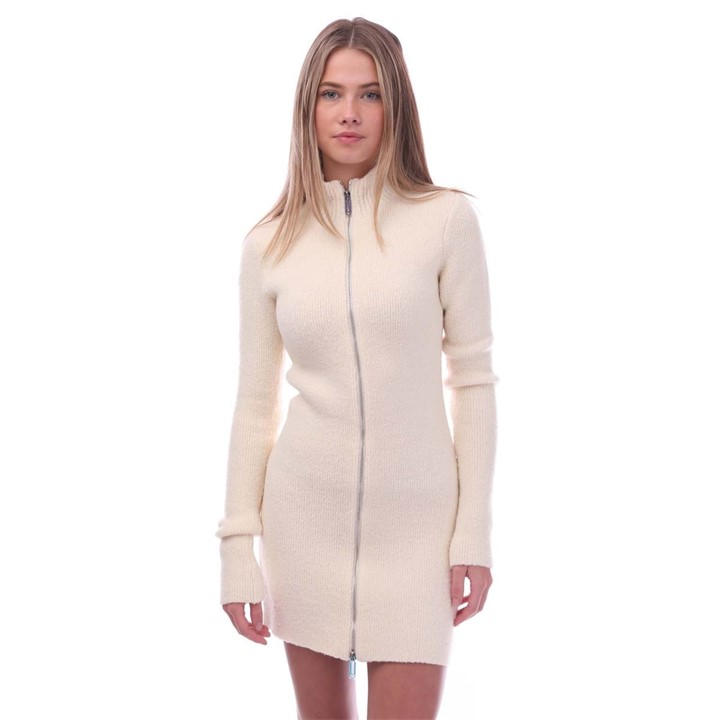 Off-white Micro Bounce Mini Dress In Neutral